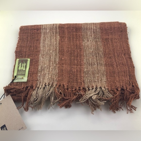 Natural Dyed Wild Silk Scarf - Picture 4 of 6